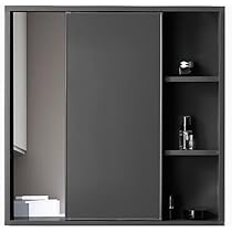 Amazon.co.jp: JOOHY ミラーキャビネット 洗面所化粧台 洗面鏡